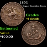 1852 Canadian Penny Grades vf details