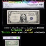 ***Auction Highlight*** 1935E $1 Blue Seal Silver Certificate FR-1614 Graded cu68* By CGA (fc)