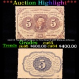 ***Auction Highlight*** 1862 US Fractional Currency 5c First Issue fr-1228 Thomas Jefferson Grades G