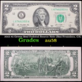 2013 $2 Green Seal Federal Reseve Note (San Fransisco, CA) Grades Choice AU/BU Slider