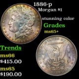 1886-p Morgan Dollar $1 Grades GEM+ Unc