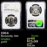 Proof NGC 1964 Kennedy Half Dollar 50c Graded pr67 By NGC