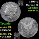 1896-p Morgan Dollar $1 Grades Select Unc+ PL