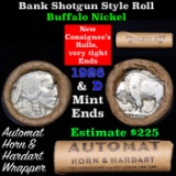 Buffalo Nickel Shotgun Roll in Old Bank Style 'Automat Horn & Hardart' Wrapper 1926 & d Mint Ends