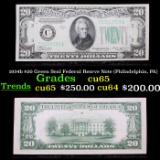 1934b $20 Green Seal Federal Resrve Note (Philadelphia, PA) Grades Gem CU
