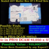 ***Auction Highlight*** Original sealed box 5- 1977 United States Mint Proof Sets (fc)