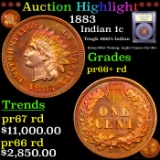 Proof ***Auction Highlight*** 1883 Indian Cent 1c Graded Gem+= Proof Red By USCG (fc)