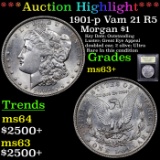 ***Auction Highlight*** 1901-p Vam 21 R5 Morgan Dollar $1 Graded Select+ Unc By USCG (fc)