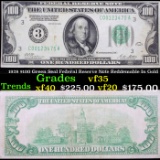 1928 $100 Green Seal Federal Reserve Note Reddemable In Gold Grades vf++