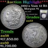 ***Auction Highlight*** 1892-s Vam 12 R5 Morgan Dollar $1 Graded Select AU By USCG (fc)