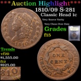 ***Auction Highlight*** 1810 C-1 Classic Head half cent 1/2c Graded xf details By USCG (fc)