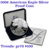 2006-w 1 oz .999 fine Proof Silver American Eagle orig box w/COA