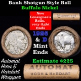 Buffalo Nickel Shotgun Roll in Old Bank Style 'Automat Horn & Hardart' Wrapper 1926 & d Mint Ends