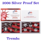 2006 United States Silver Proof Set - 10 pc set, about 1 1/2 ounces of pure silver