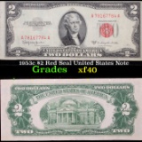 1953c $2 Red Seal United States Note Grades xf