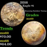 2016 Silver Eagle Dollar $1 Grades ms69