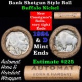 Buffalo Nickel Shotgun Roll in Old Bank Style 'Automat Horn & Hardart' Wrapper 1924 & d Mint Ends Gr