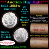 ***Auction Highlight*** Full solid date 1883-o Uncirculated Morgan silver dollar roll, 20 coins (fc)