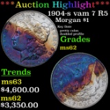 ***Auction Highlight*** 1904-s vam 7 R5 Morgan Dollar $1 Grades Select Unc (fc)