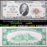 1929 $10 National Currency 'The Federal Reserve Bank of New York, NY' Grades Gem CU