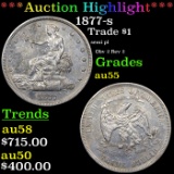 ***Auction Highlight*** 1877-s Trade Dollar $1 Grades Choice AU (fc)