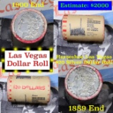 ***Auction Highlight*** Full Morgan/Peace Horseshoe Hotel silver $1 roll $20, 1889 & 1900 end (fc)