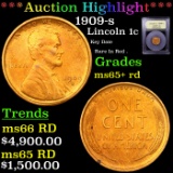 ***Auction Highlight*** 1909-s Lincoln Cent 1c Graded Gem+ Unc RD By USCG (fc)