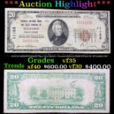 ***Auction Highlight*** 1929 $20 National Currency Type 1 Low Serial #  'Farmers National Bank & Tru