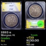 ANACS 1892-s Morgan Dollar $1 Graded f15 By ANACS
