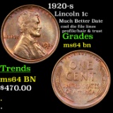 1920-s Lincoln Cent 1c Grades Choice Unc BN