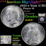 ***Auction Highlight*** 1925-s vam 1i Peace Dollar $1 Graded Choice+ Unc By USCG (fc)