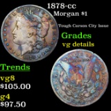 1878-cc Morgan Dollar $1 Grades vg details