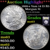 ***Auction Highlight*** 1899-s Vam 14 I3 R5 Morgan Dollar $1 Graded Select Unc By USCG (fc)