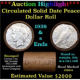 ***Auction Highlight*** AU/BU Slider CC Invest & Trust Co Shotgun Peace $1 Roll 1926 & 'S' Ends Virt