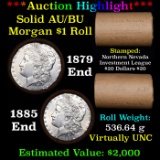 ***Auction Highlight*** AU/BU Slider Northen Nevada Investment League Shotgun Morgan $1 Roll 1879 &