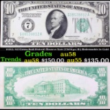 1928A $10 Green Seal Federal Reserve Note (Chicago, IL) Redeemable In Gold Grades Choice AU/BU Slide