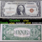 1935A $1 Silver Certificate Hawaii, Signatures of Julian & Morgenthau Grades xf