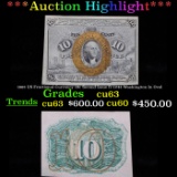 ***Auction Highlight*** 1863 US Fractional Currency 10c Second Issue fr-1244 Washington In Oval Grad