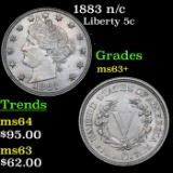 1883 n/c Liberty Nickel 5c Grades Select+ Unc