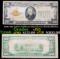 1928 $20 Gold Certificate Signatures Woods/Mellon Grades vf+