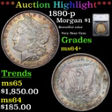 ***Auction Highlight*** 1890-p Morgan Dollar $1 Graded ms64+ By SEGS (fc)