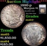 ***Auction Highlight*** 1890-p Morgan Dollar $1 Graded ms64+ By SEGS (fc)