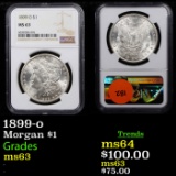 NGC 1899-o Morgan Dollar $1 Graded ms63 By NGC
