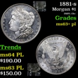 1881-s Morgan Dollar $1 Grades Select Unc+ PL