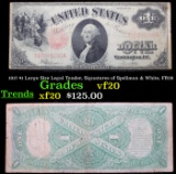 1917 $1 Large Size Legal Tender, Signatures of Spellman & White, FR39  Grades vf, very fine