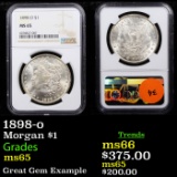 NGC 1898-o Morgan Dollar $1 Graded ms65 By NGC