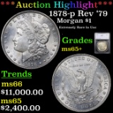 ***Auction Highlight*** 1878-p Rev '79 Morgan Dollar $1 Graded ms65+ By SEGS (fc)