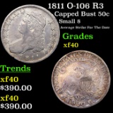 1811 O-106 R3 Capped Bust Half Dollar 50c Grades xf