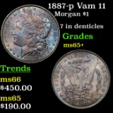 1887-p Vam 11  Morgan Dollar $1 Grades GEM+ Unc