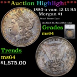 ***Auction Highlight*** 1880-o vam 13 I3 R5 Morgan Dollar $1 Graded ms64 By SEGS (fc)